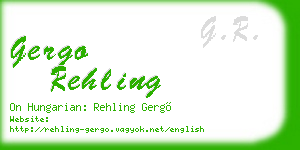 gergo rehling business card
